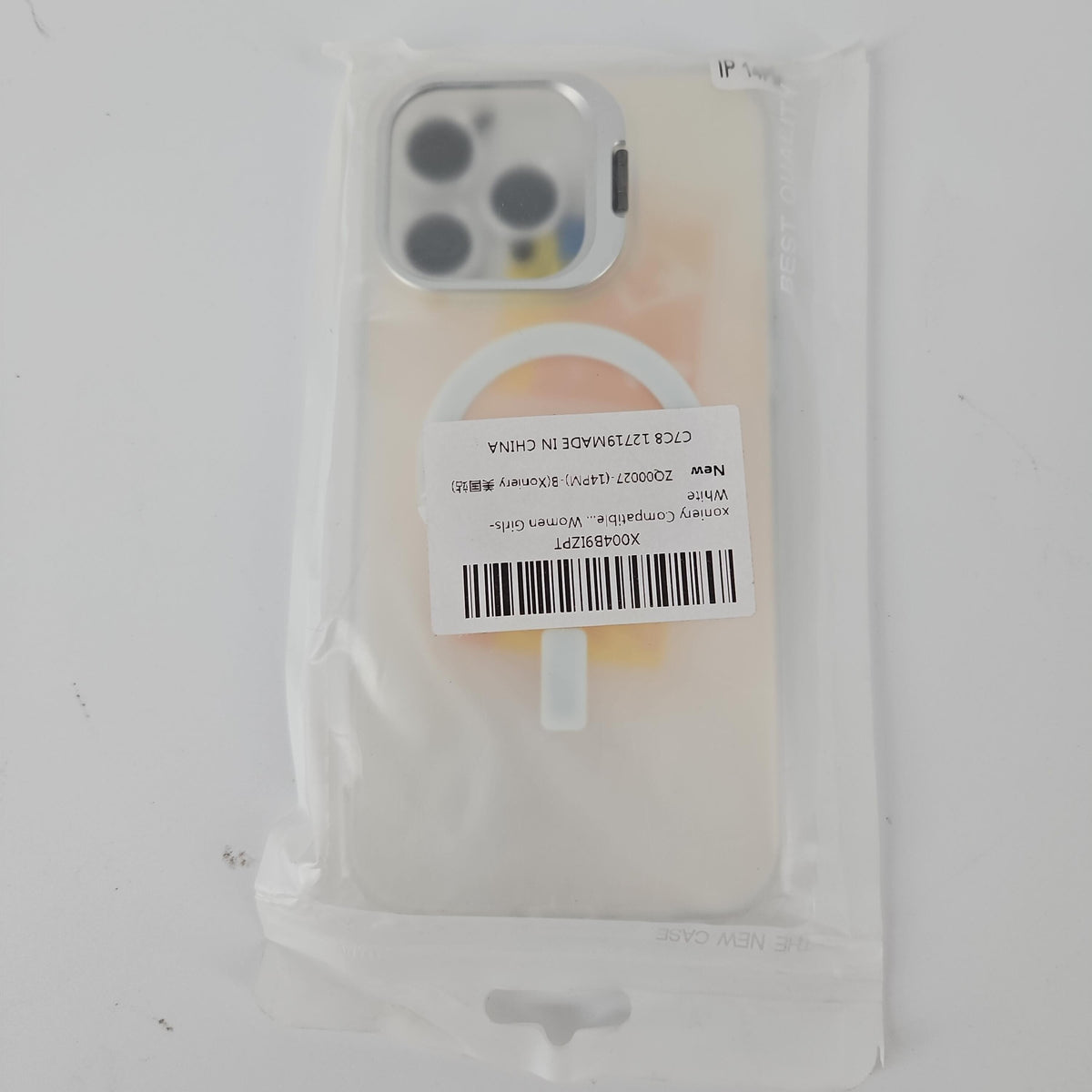 Xoniery White Phone Case for 14PM, ZQ00027-(14PM)-B