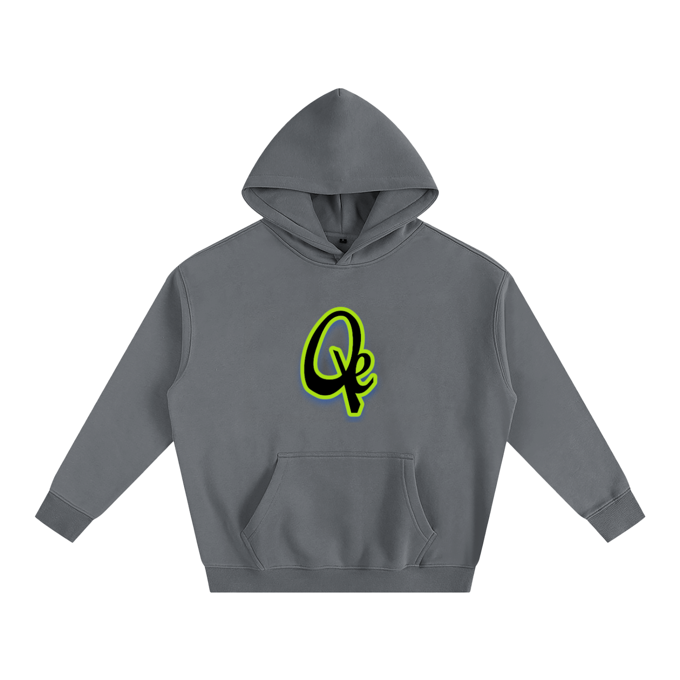 QE Neon Oversize Fleeced Hoodie