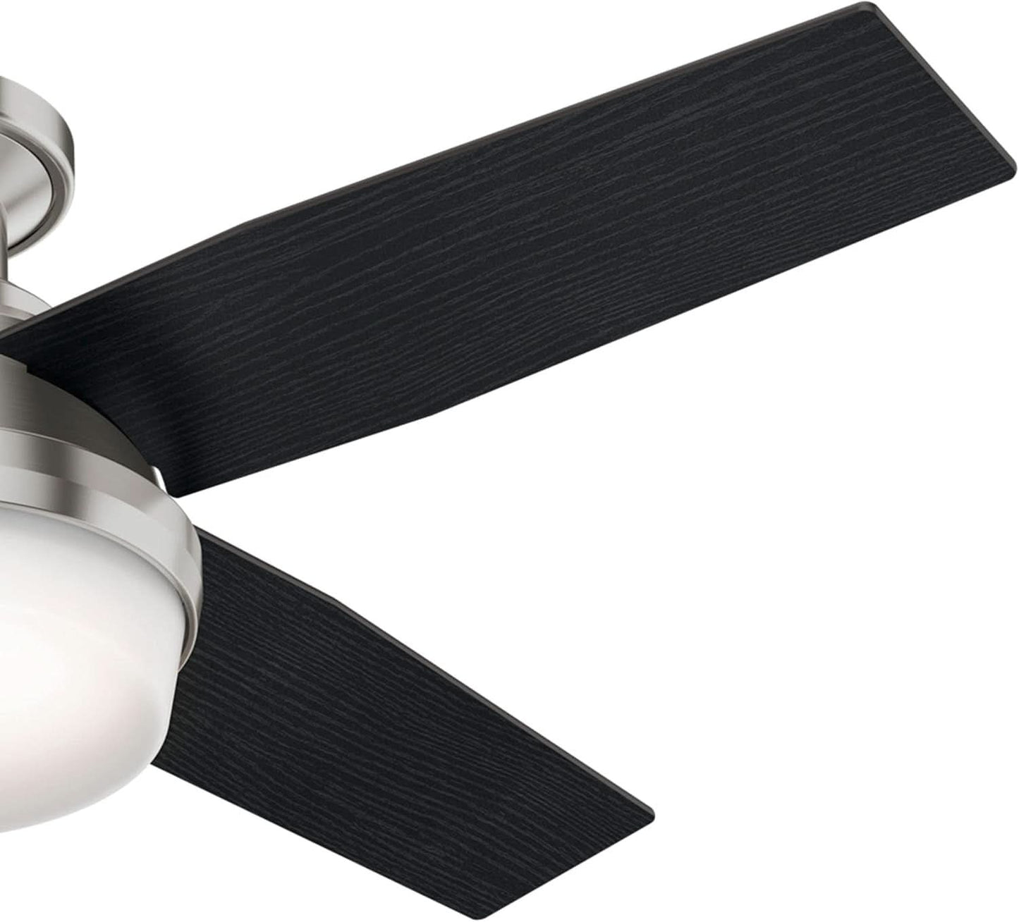 Fan Dempsey 44 Inch Brushed Nickel Ceiling Fan With LED