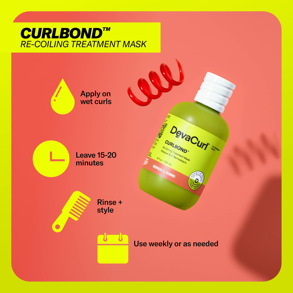 Deva Curl Curlbond Re-Coiling Treatment Mask 17.5 oz