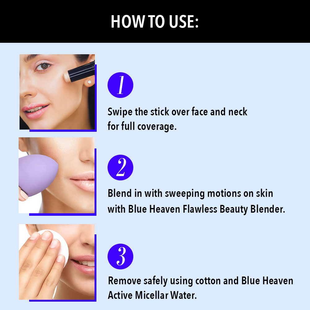 Blue Heaven HD All In One Make Up Stick - Honey Medium