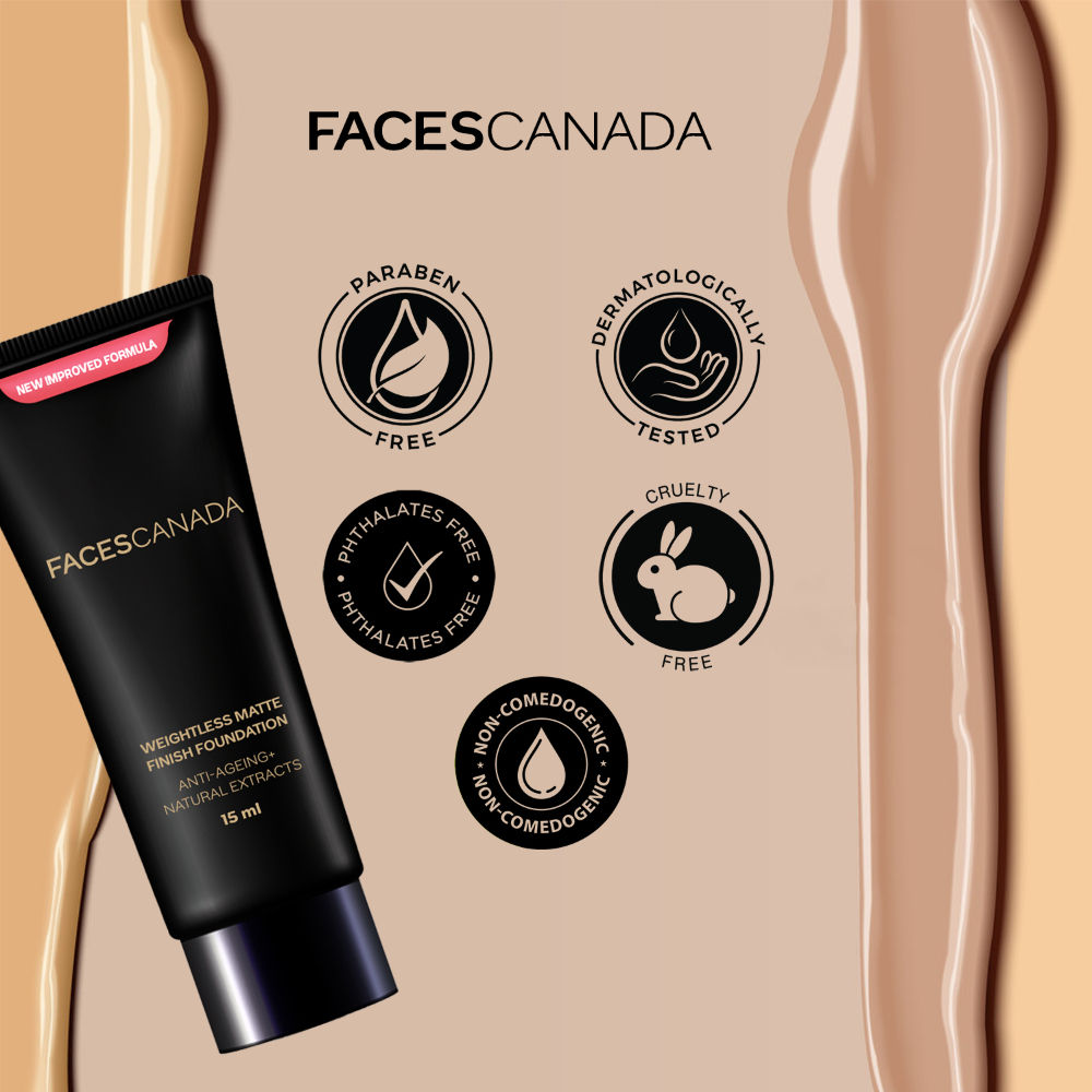 Faces Canada Weightless Matte Finish Foundation-Ivory 02