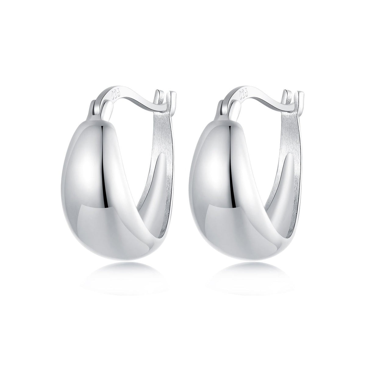 925 Sterling Silver White Gold Plated Earrings for Women