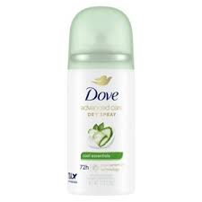 Dove Cool Essentials Travel Size Dry Spray Deodorant (Cucumber & Green Tea) 1 oz