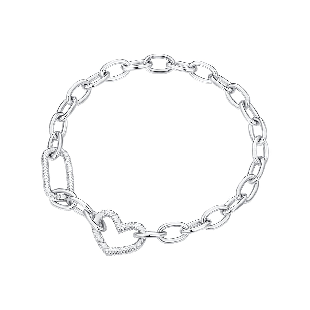 925 Sterling Silver Plated 190mm Bracelet for Women