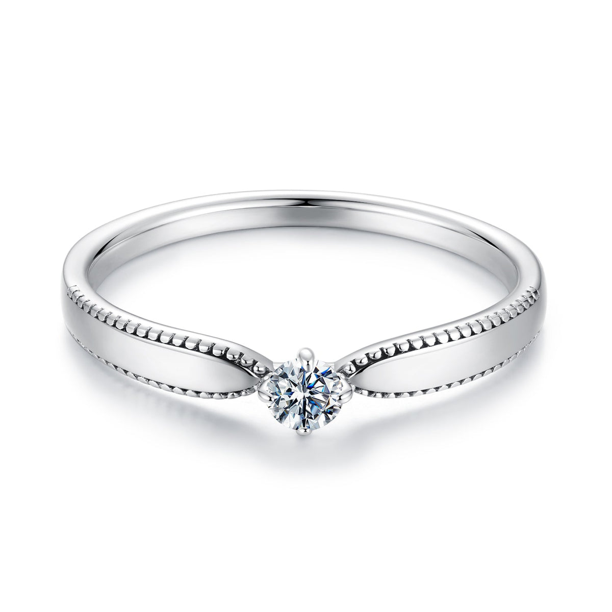 925 Sterling Silver Moissanite Ring Size 6 for Women