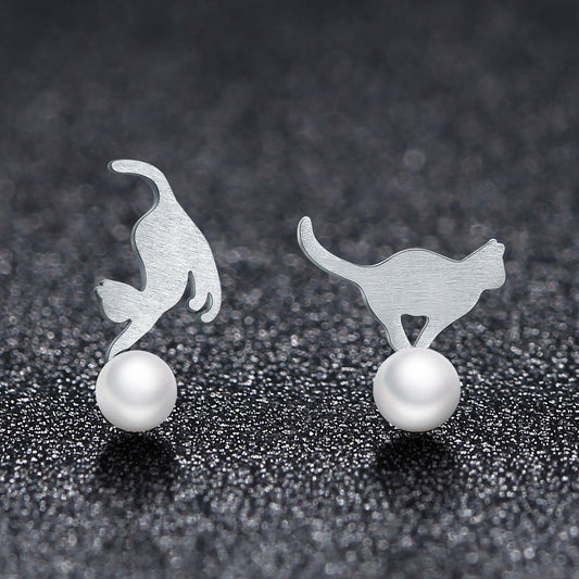 925 Sterling Silver Shell Pearl Earrings for Women