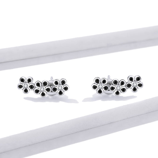 925 Sterling Silver Earrings with Pavé Setting CZ
