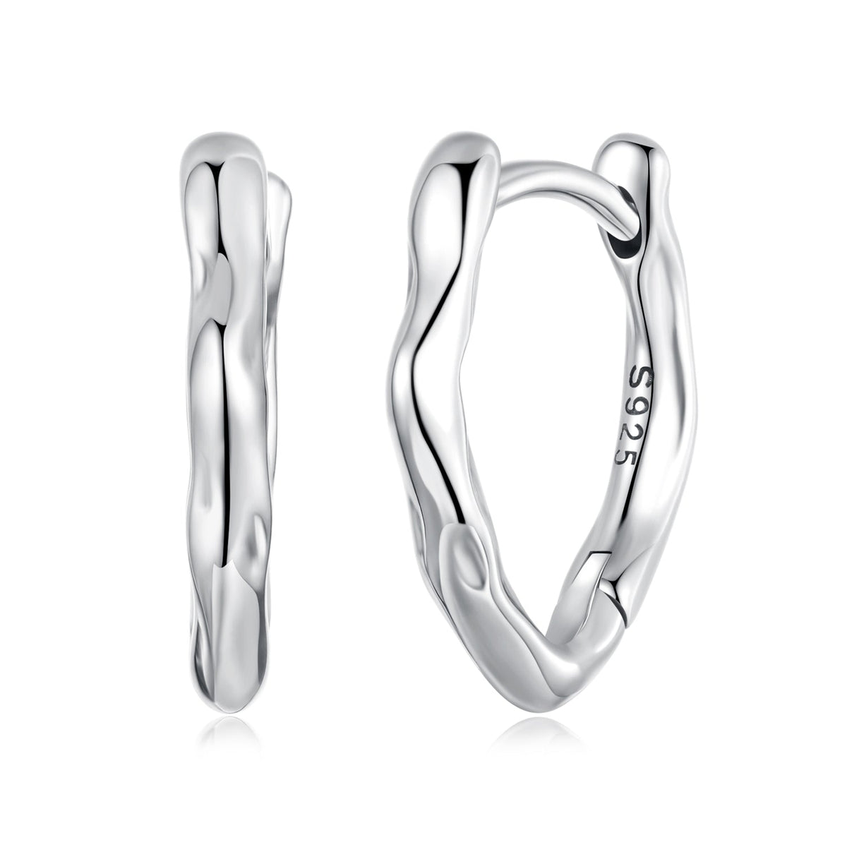 925 Sterling Silver Earrings with Oxidized Finish - 1.4x0.2cm for Women