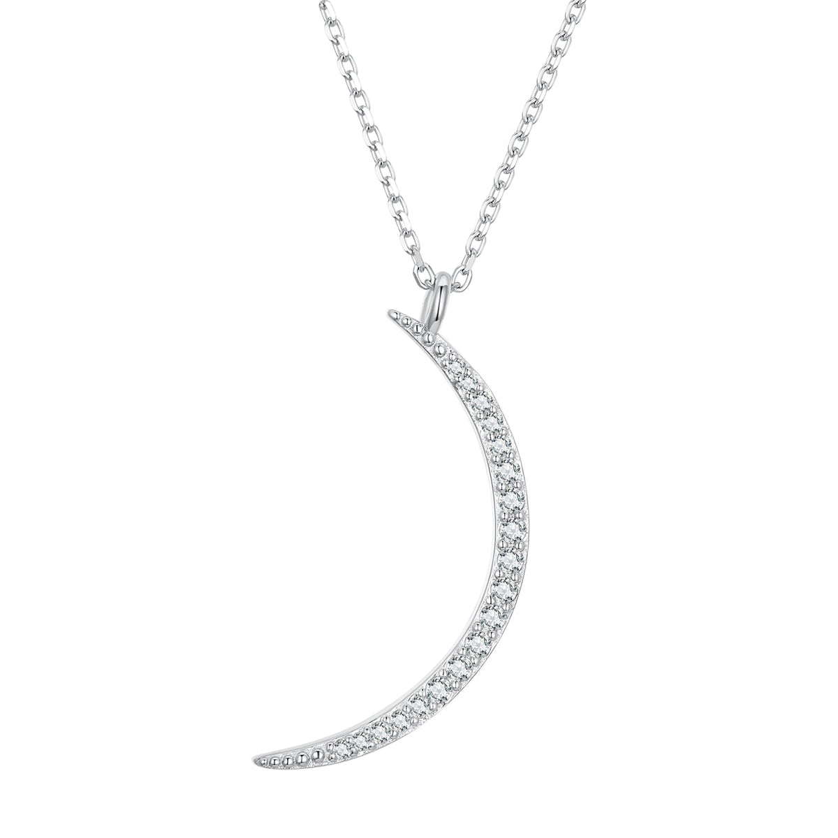 925 Sterling Silver Adjustable CZ Pendant Necklace for Women