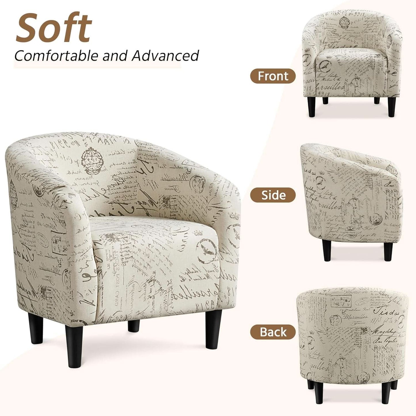 Upholstered Club Chair With Velvet Finish Ottoman Footstool