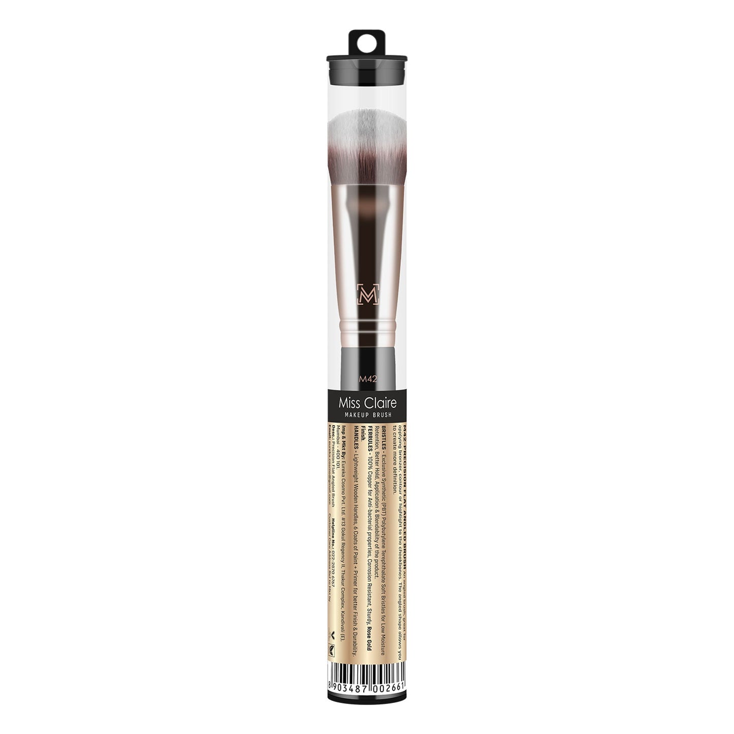 Miss Claire M42 - Precision Flat Angled Brush - Rose Gold