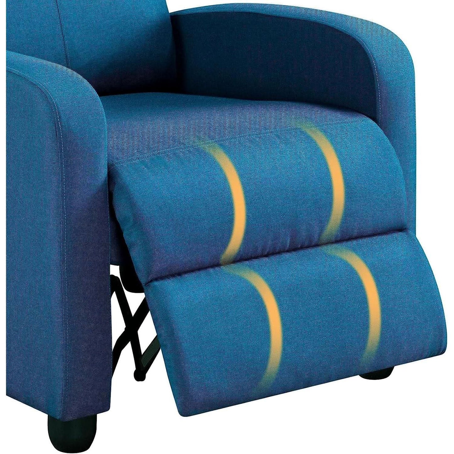 Blue Fabric Recliner Chair For Living Room Comfort