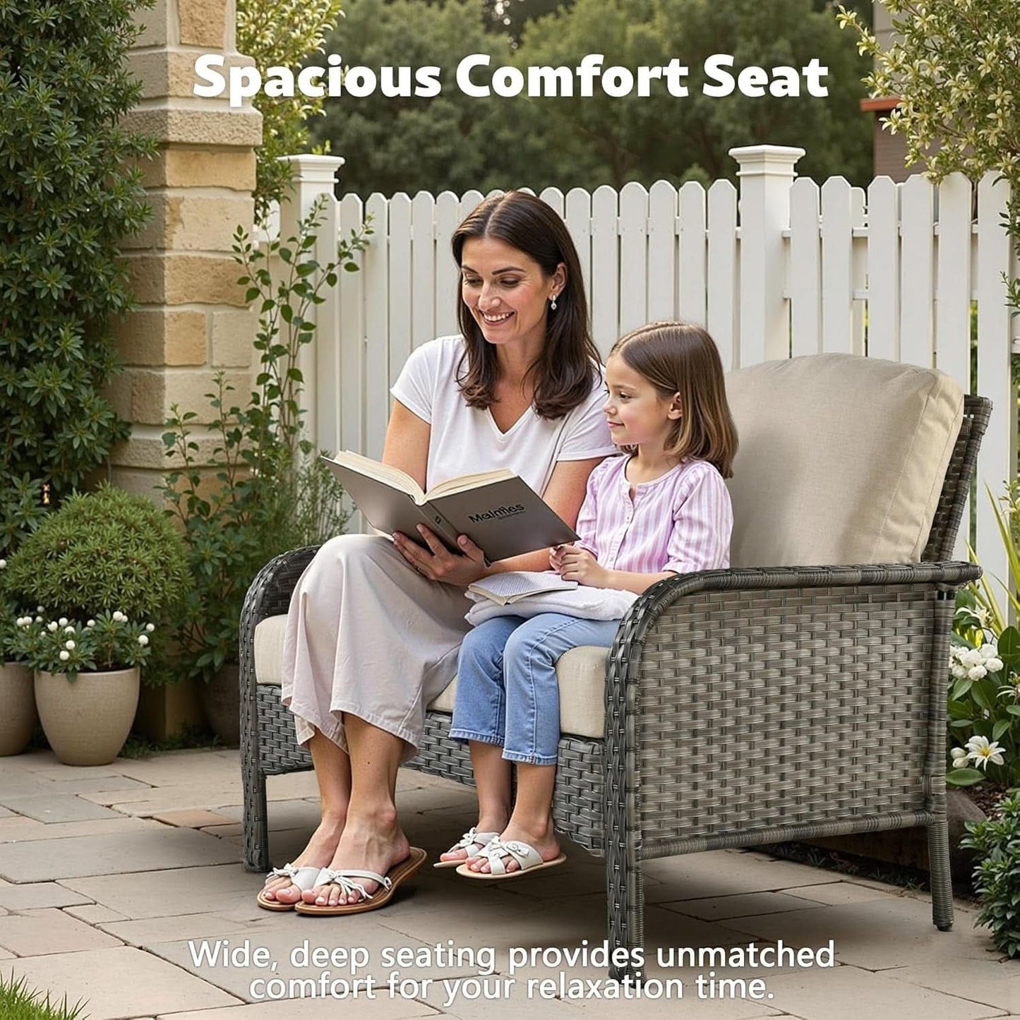 All Weather Wicker Patio Furniture Set with Cushions