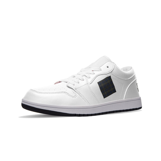 QE Plaid Walker Unisex Low Top Leather Sneakers