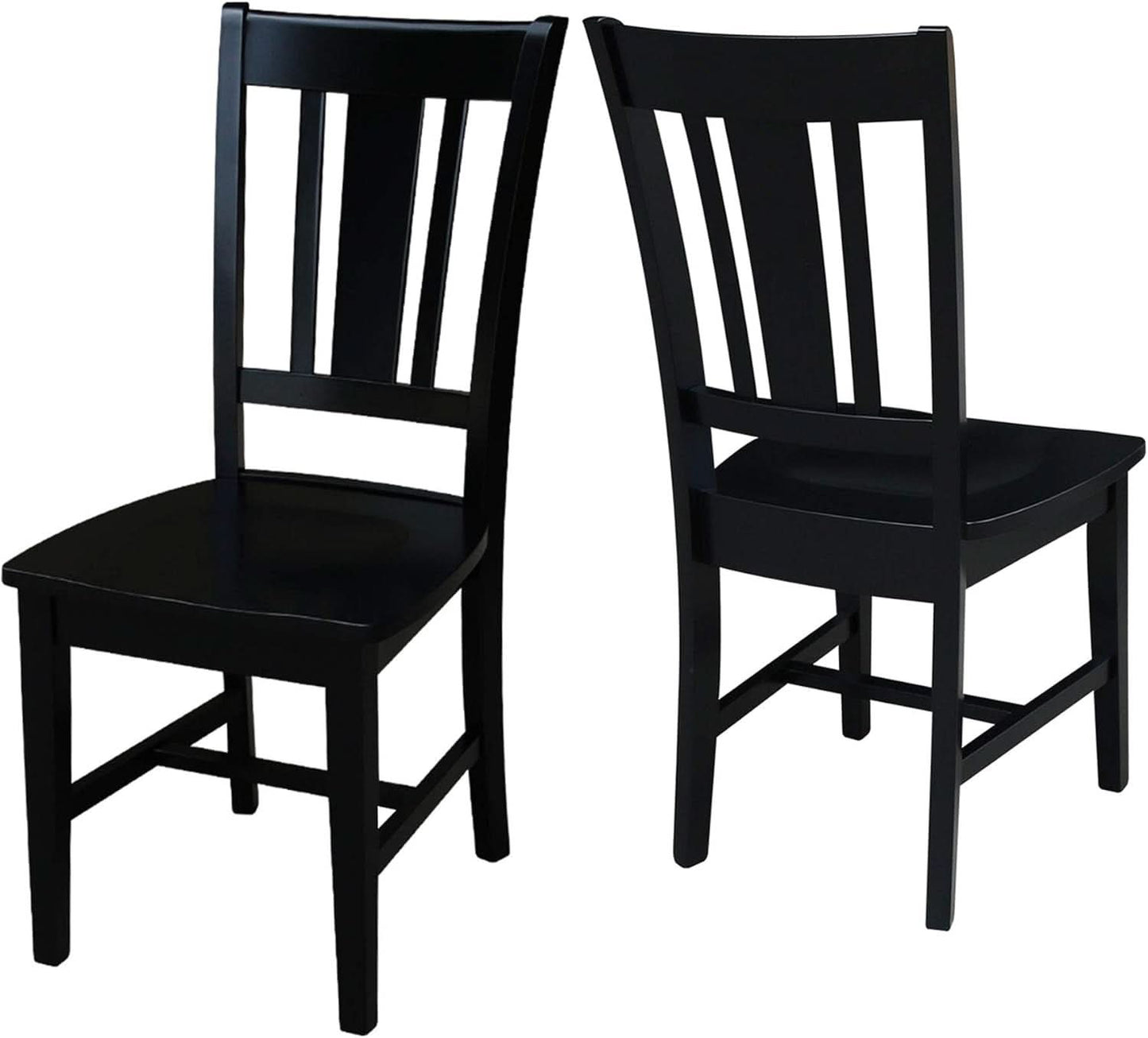 San Remo Splatback Dining Chairs Set Of Two, Black