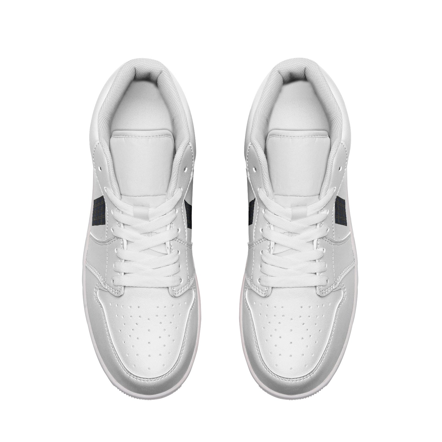 QE Plaid Walker Unisex Low Top Leather Sneakers