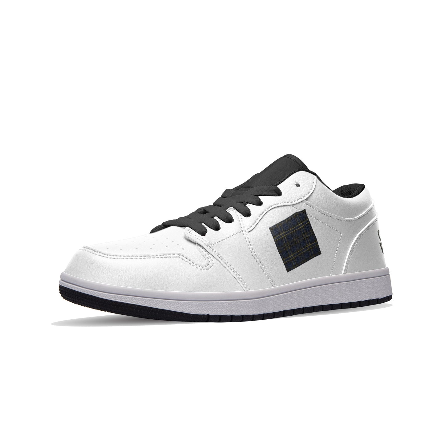 QE Plaid Walker Unisex Low Top Leather Sneakers
