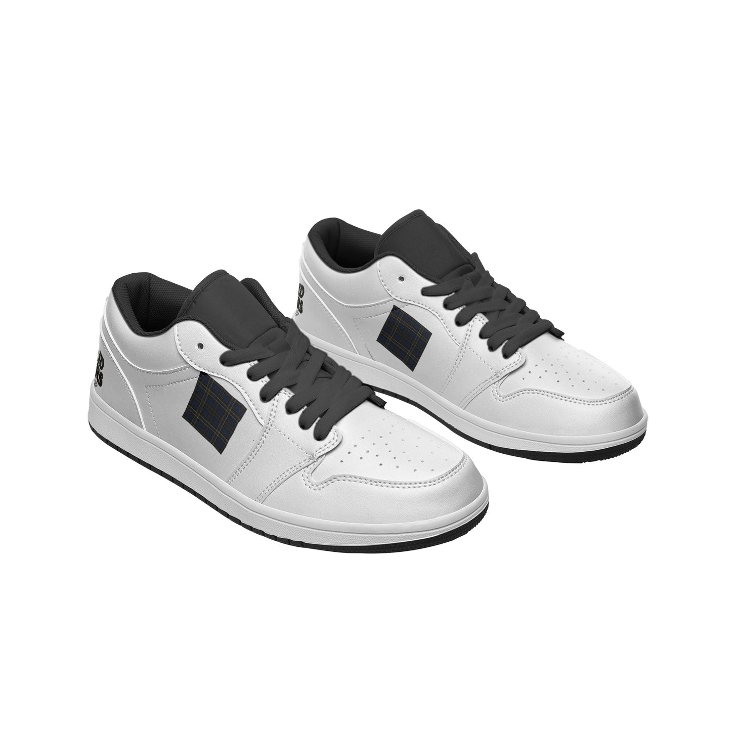 QE Plaid Walker Unisex Low Top Leather Sneakers