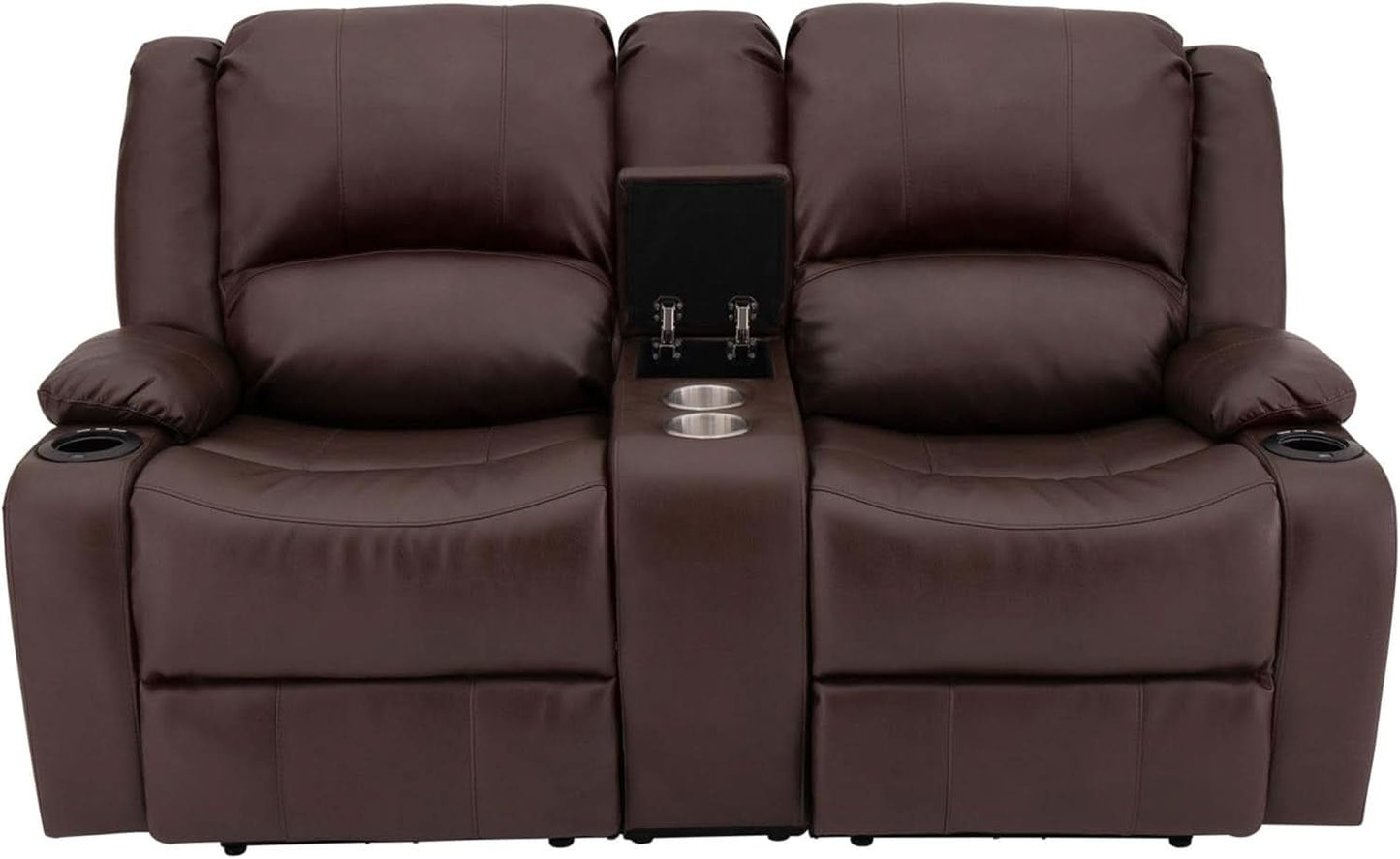67 Inch Powered RV Wall Hugger Recliner Sofa Mahogany
