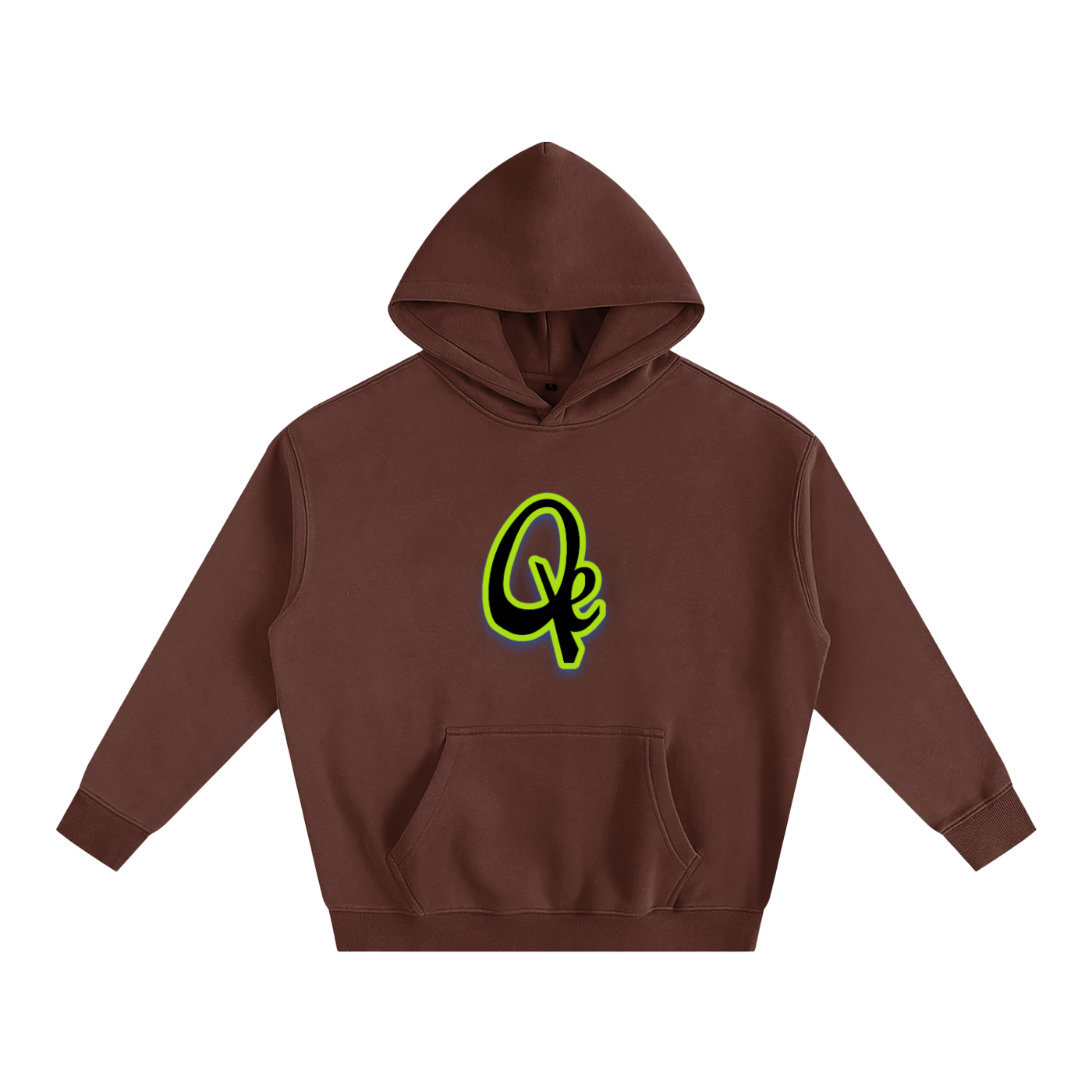QE Neon Oversize Fleeced Hoodie