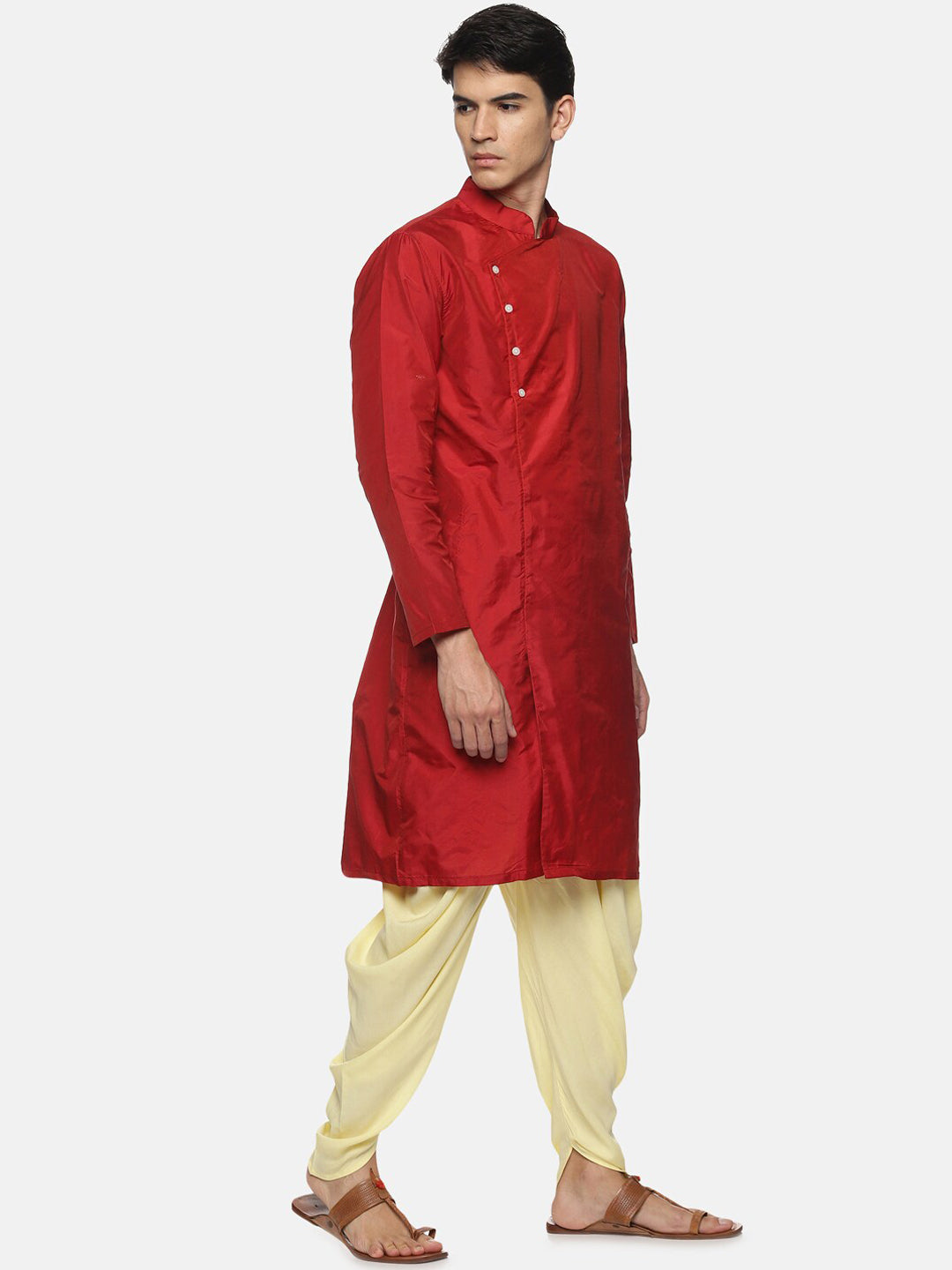 Sethukrishna Men Yellow Solid Dhoti Pant
