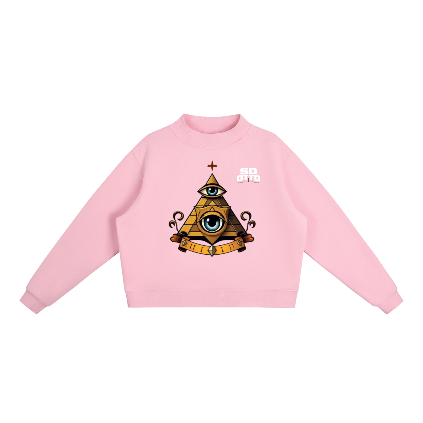 SD Otto Essential Fleece Mock-Neck Crew Sweatshirt