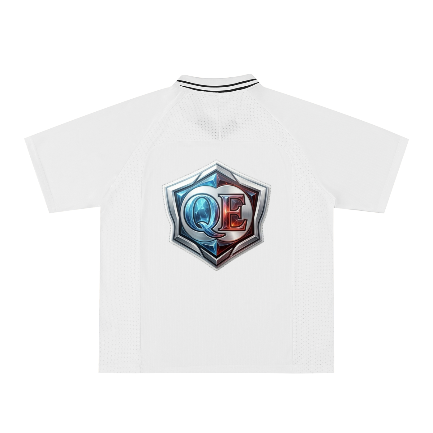 QE Shield Striped V-Neck Soccer Jersey