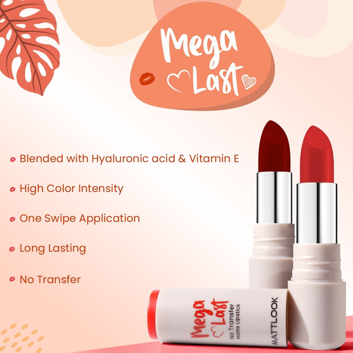 Matt Look Mega Last No Transfer Matte Lipstick - Poppy Magenta