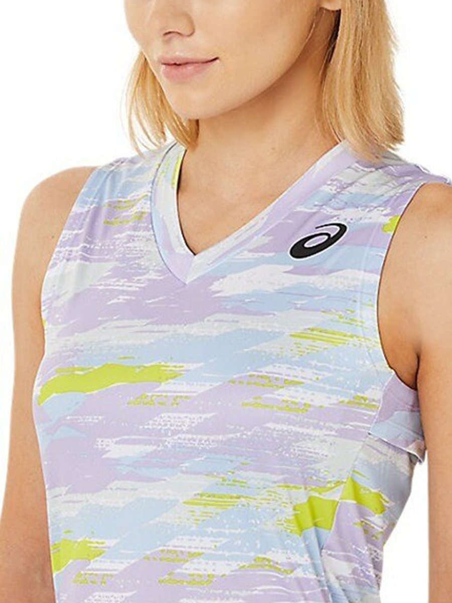 ASICS Match Graphic SS Printed V-Neck T-Shirt
