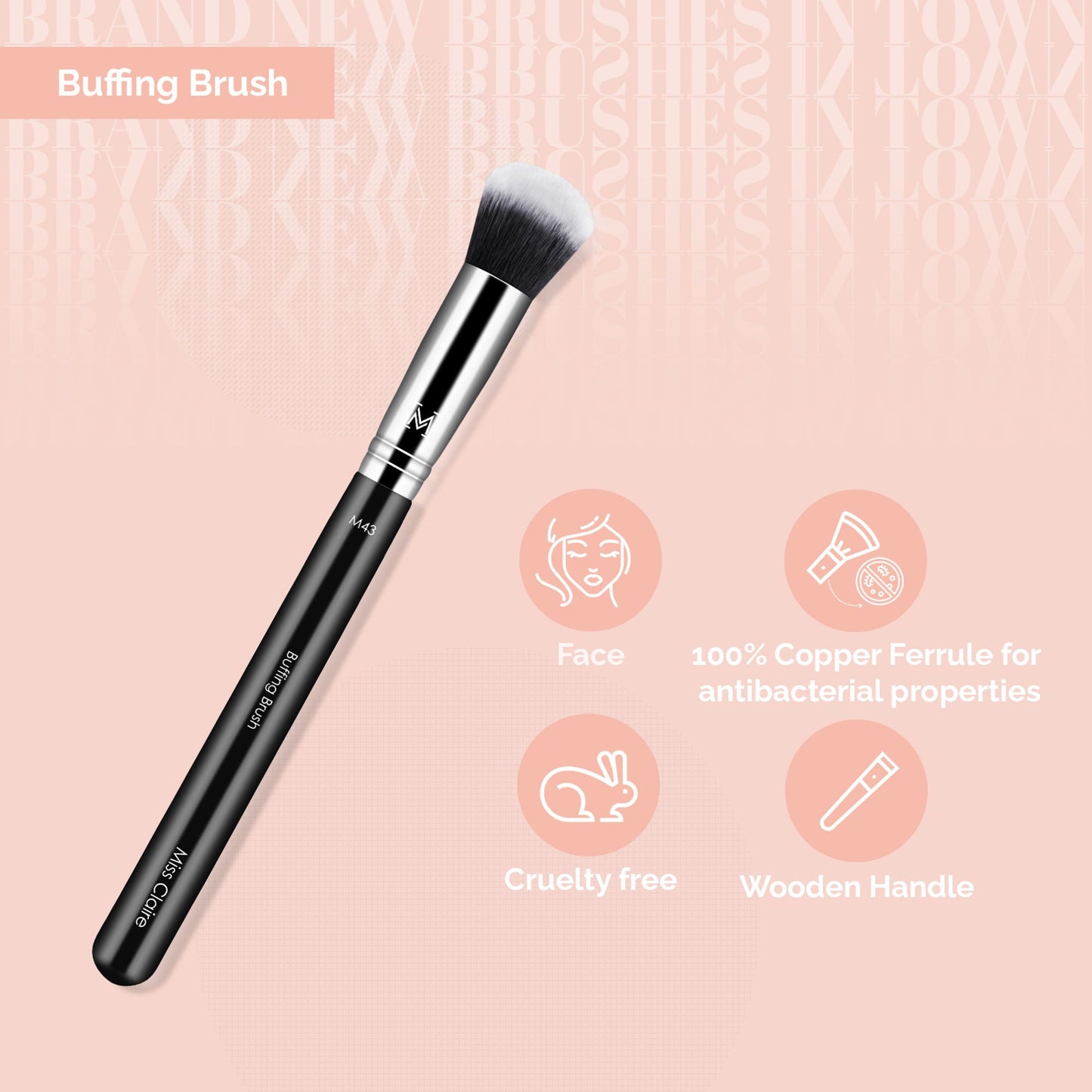 Miss Claire M43 - Buffing Brush - Chrome