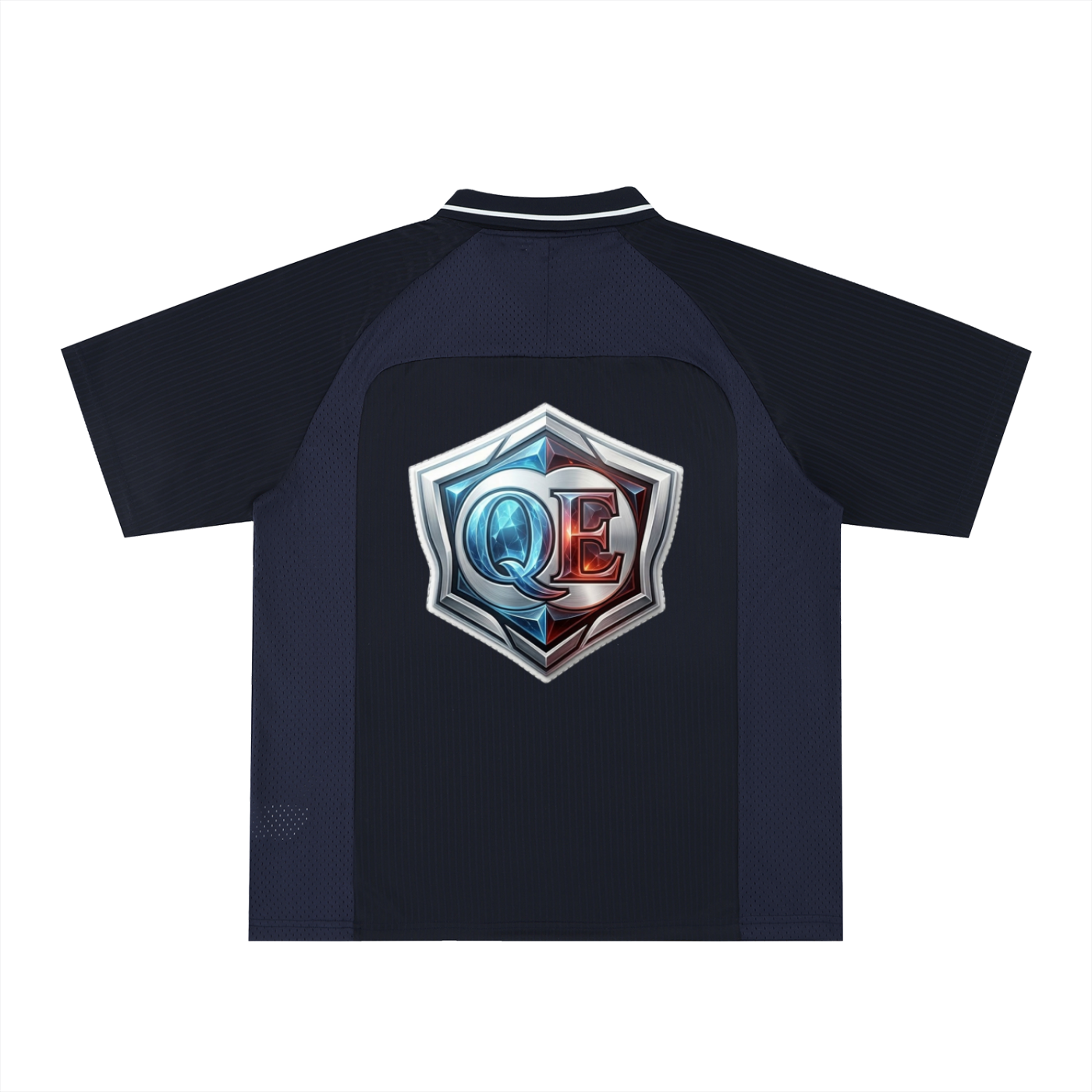 QE Shield Striped V-Neck Soccer Jersey