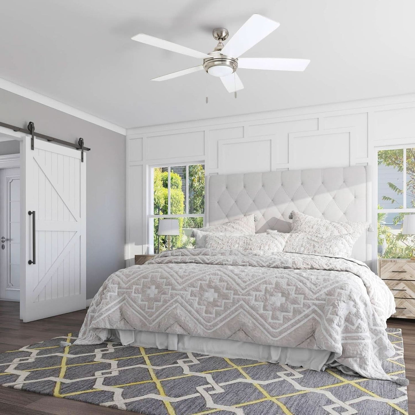Ventnor 52 Inch Indoor Ceiling Fan LED Light For Rooms