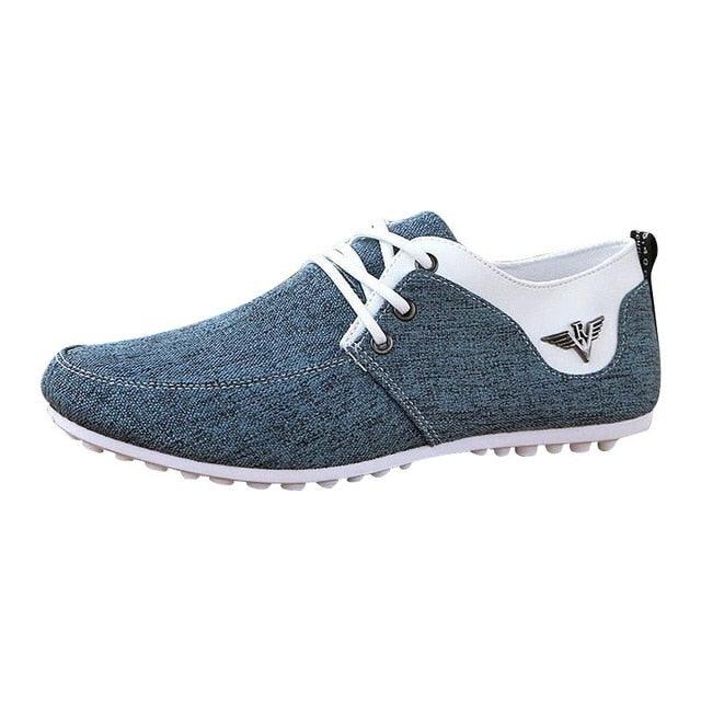Elegant Casual Lace-Up Linen Cloth Breathable Men's Canvas Shoes
