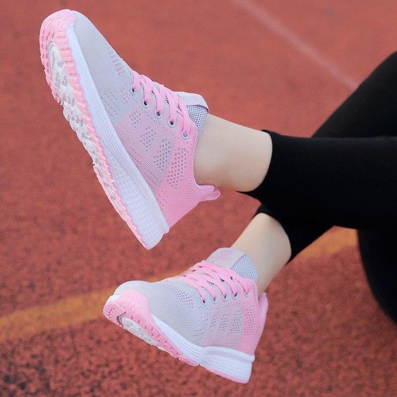 Elegant Sport Women's Summer Lace-Up Mesh Light Breathable Mesh Athletic Sneakers