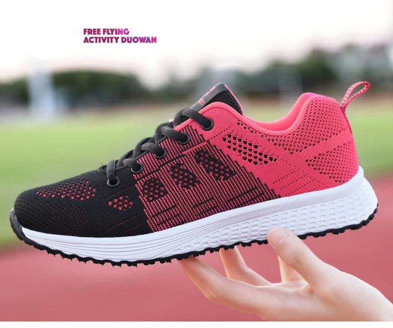 Elegant Sport Women's Summer Lace-Up Mesh Light Breathable Mesh Athletic Sneakers