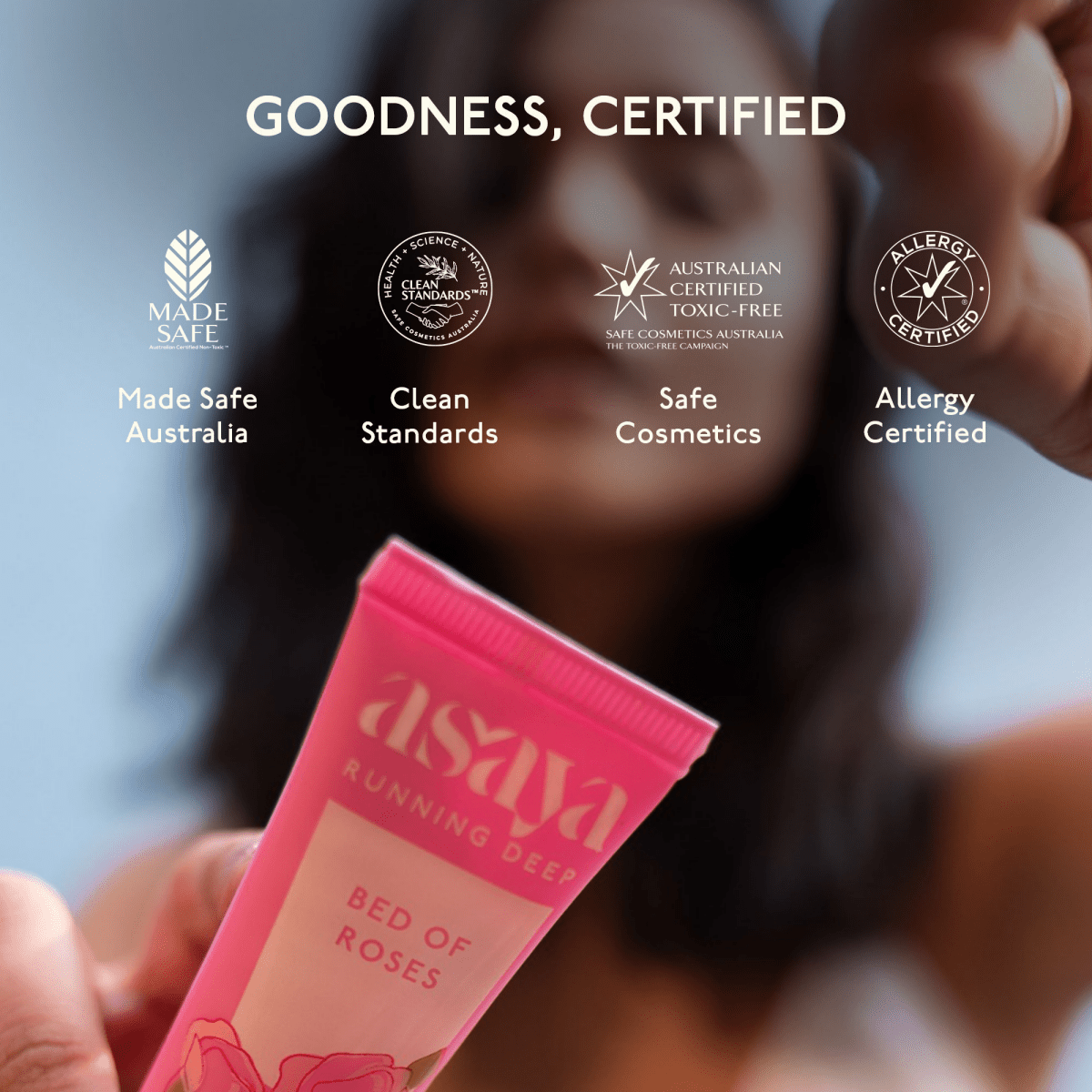 Asaya Bed of Roses Hand Cream Softens Dry, Rough Hands For Men & Women