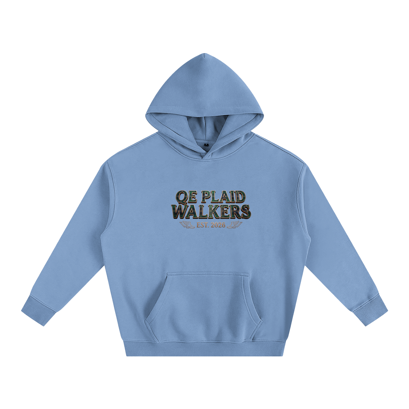 QE Plaid Walkers Oversize Fleeced Hoodie