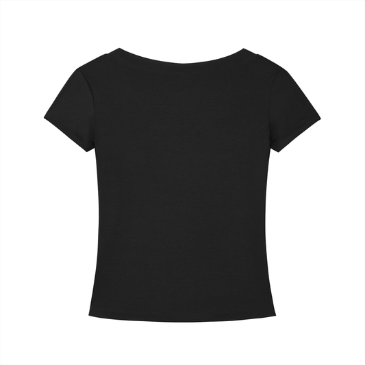 QE Muffins Tencel Slim Fit V-Neck T-Shirt