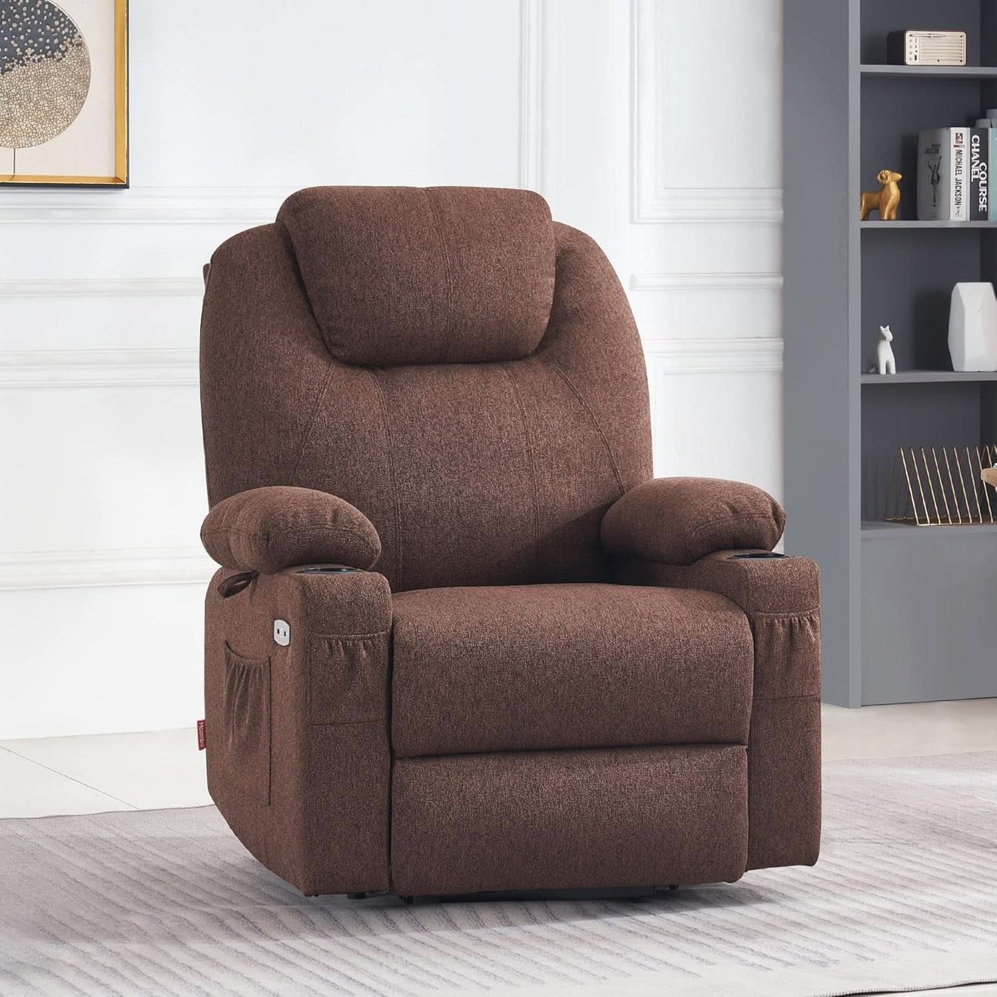 Large Power Lift Recliner Chair With Massage And USB Ports
