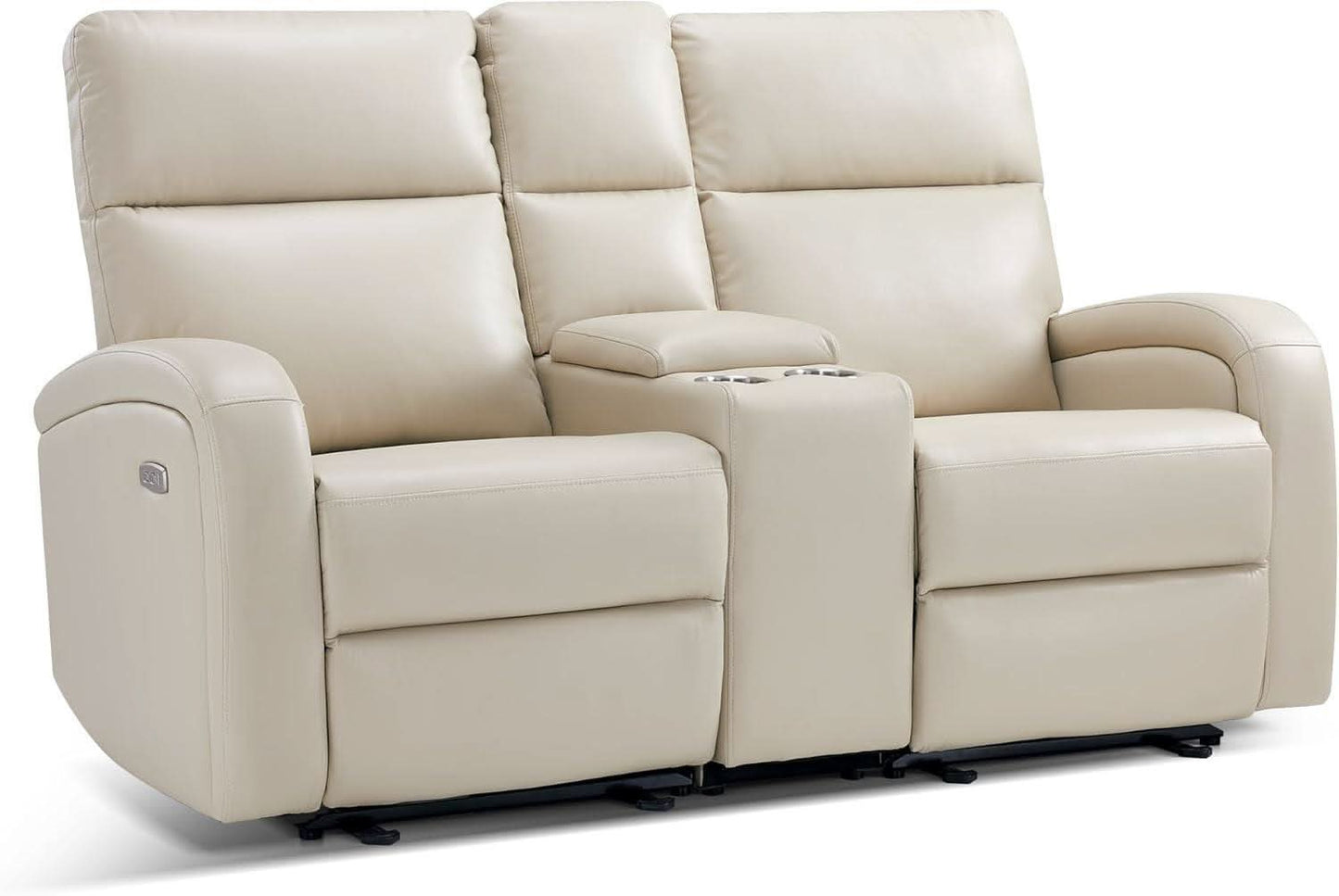 65.7-Inch Zero Wall Recliner Loveseat With Console