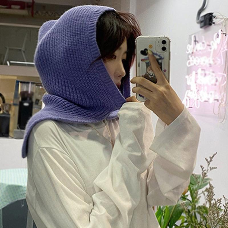 Fashion Balaclava Shawl Women Winter Hat