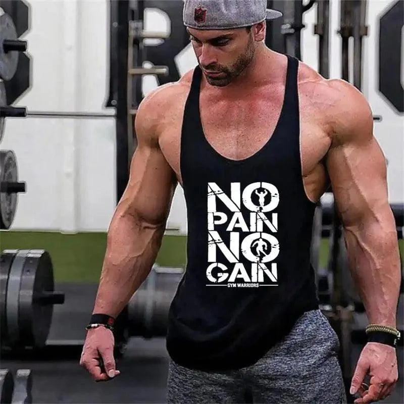 Fashion Bodybuilding Cotton Gym Sleeveless Shirt Men Fitness Vest Modern Singlet Sportswear Workout Tank Top Gym Mens Back Tank Top Vest Muscle Fashion Stringer Clothing Bodybuilding Singlets Fitness Workout Sleeveless Sports Shirt