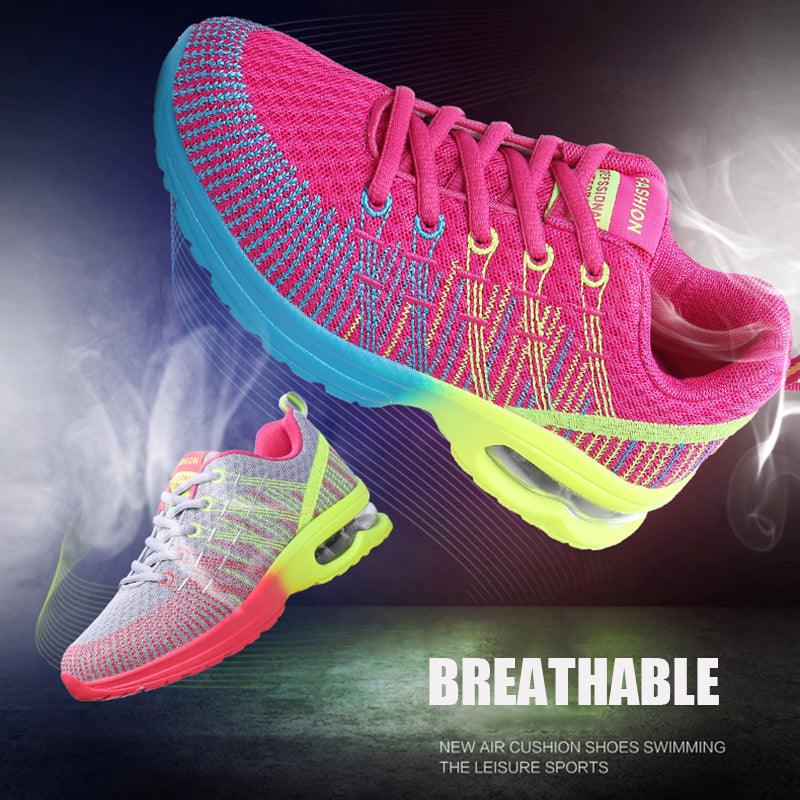 Fashion Women Lightweight Running Outdoor Sports Breathable Mesh Lace Up Sneakers