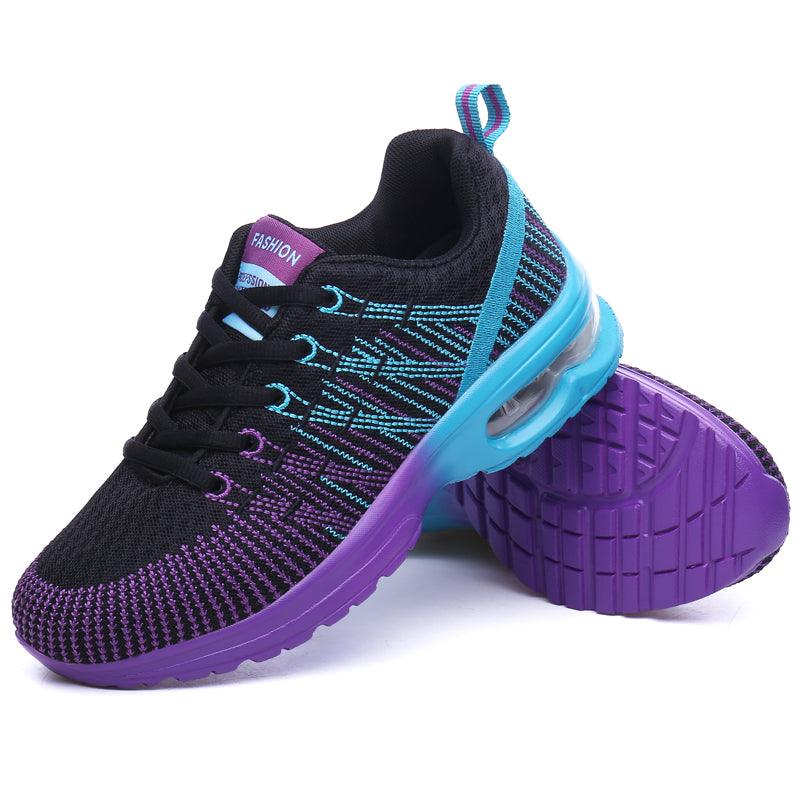 Fashion Women Lightweight Running Outdoor Sports Breathable Mesh Lace Up Sneakers