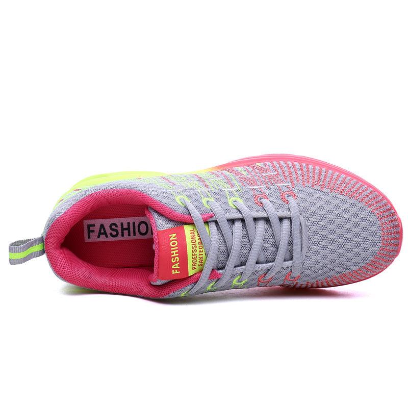 Fashion Women Lightweight Running Outdoor Sports Breathable Mesh Lace Up Sneakers
