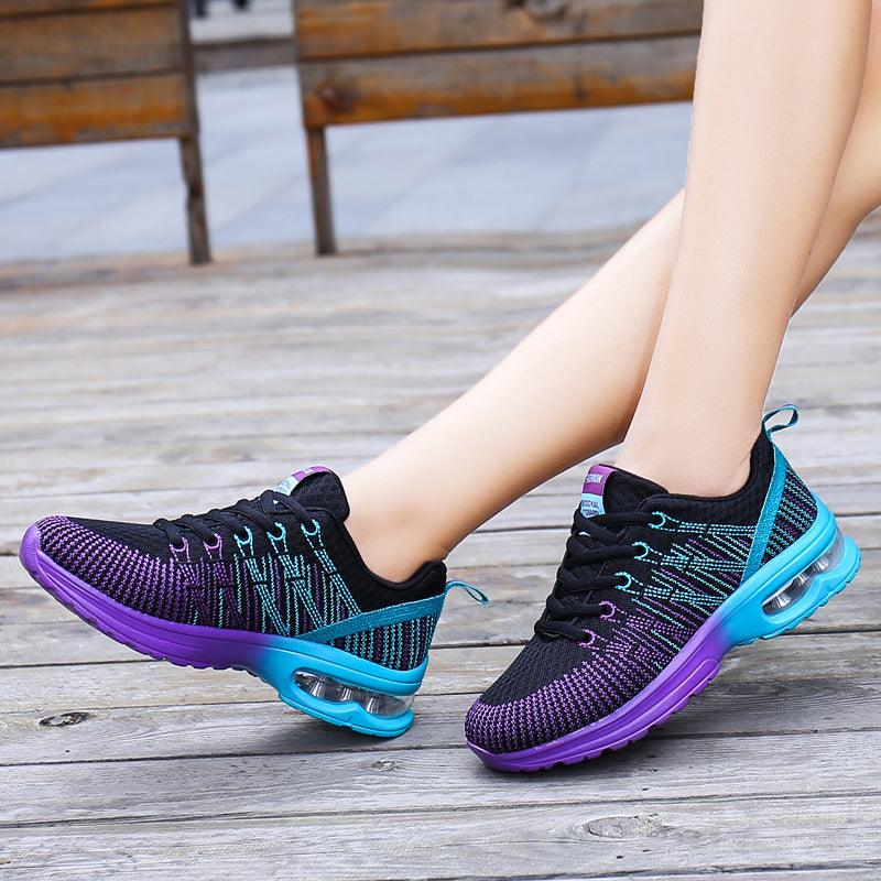 Fashion Women Lightweight Running Outdoor Sports Breathable Mesh Lace Up Sneakers