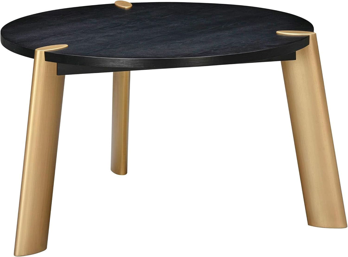 Tribase 47 Inch Round Burnt Black Dining Table Modern