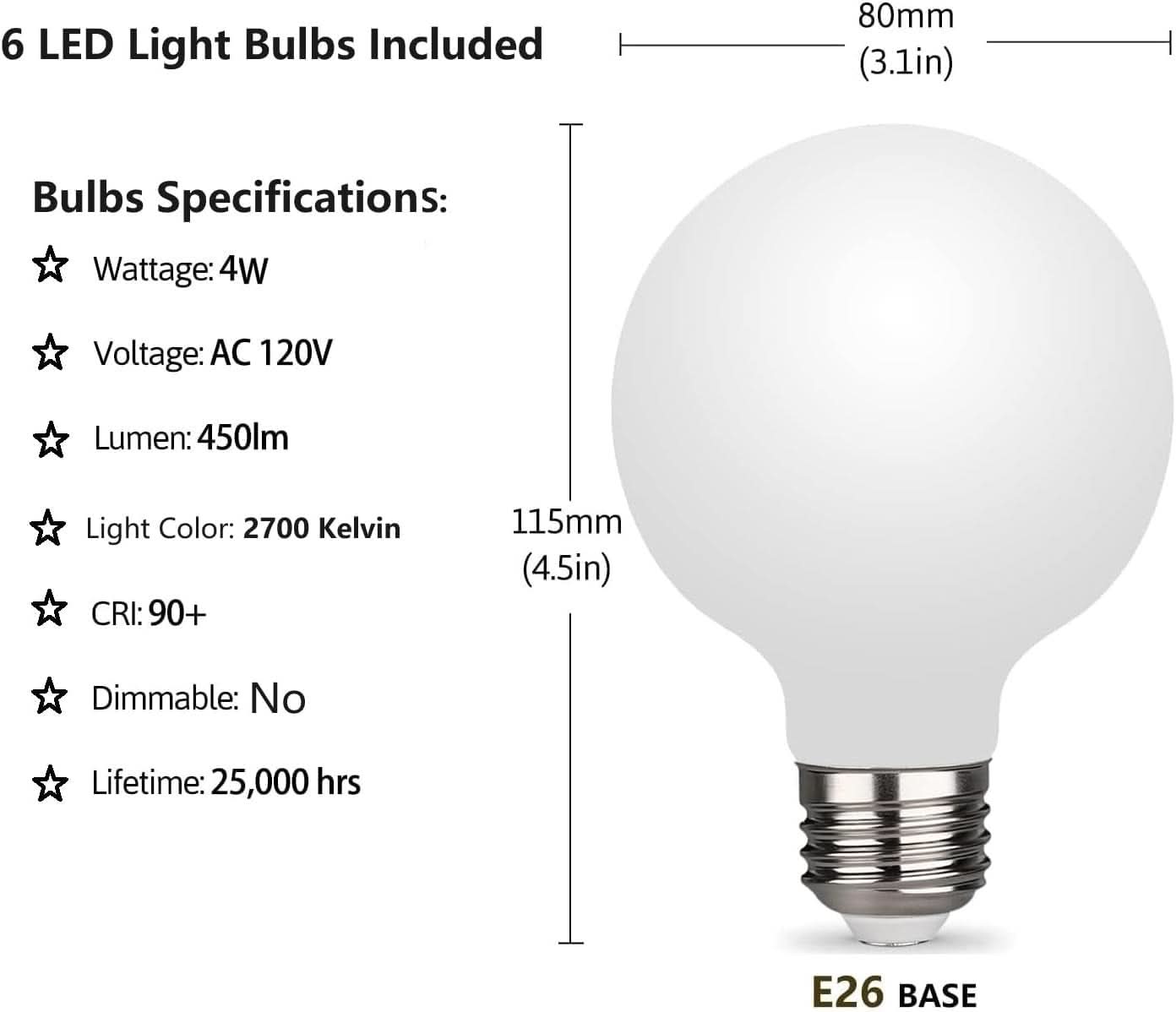 Gold 6-Light Sputnik Chandelier With LED Bulbs Included