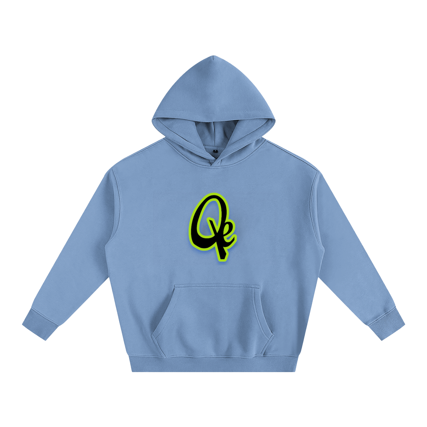 QE Neon Oversize Fleeced Hoodie